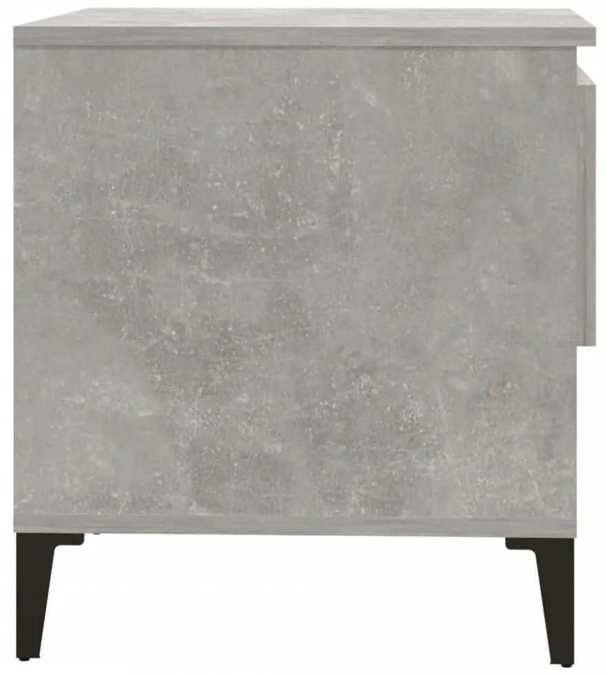 2 db betonszürke szerelt fa kisasztal 50 x 46 x 50 cm