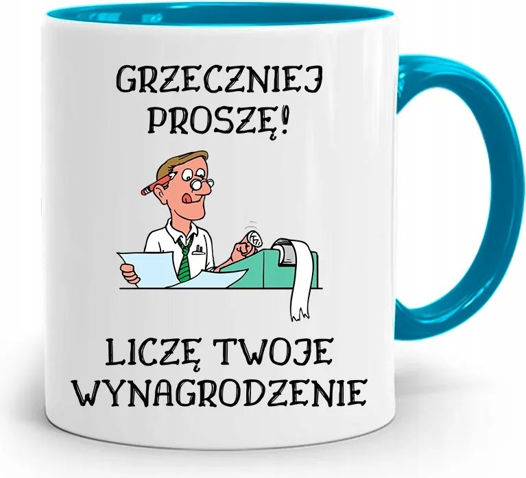 Kék Bögre Ajándék Könyvelőnek, fényképes nyomattal