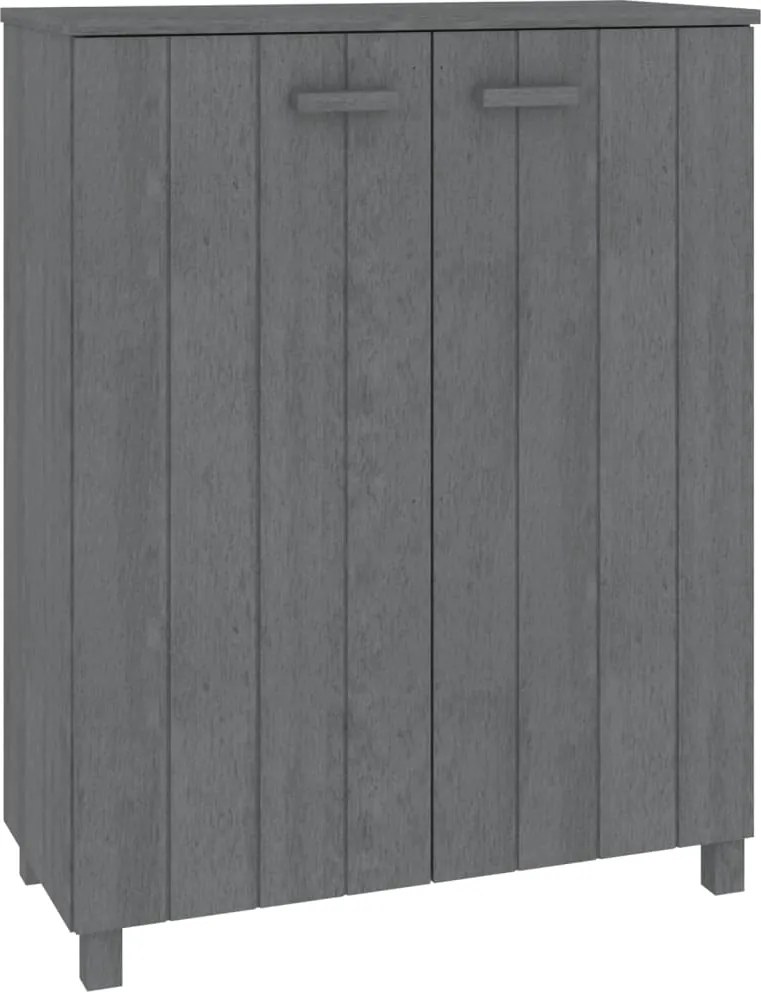 vidaXL HAMAR sötétszürke tömör fenyőfa cipőszekrény 85 x 40 x 108 cm