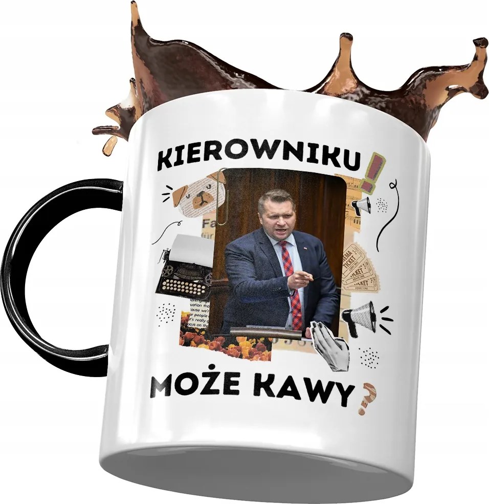 Bögre Fekete-Fekete Pis Ajándék Nyomtatott Fotóval