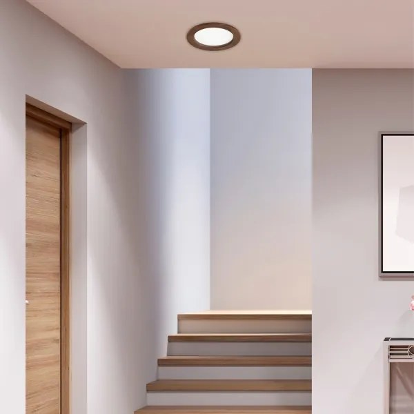 LED mennyezeti lámpa WOODY SPOT LED/16,5W/230V 4000K cseresznye Ø18,5 cm