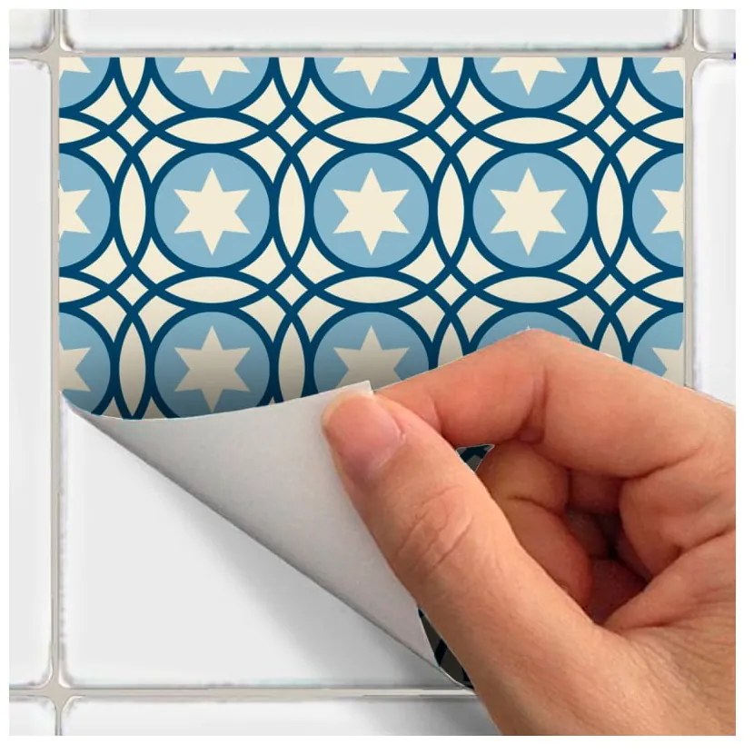 Wall Decal Cement Tiles Riana 60 db-os falmatrica szett, 10 x 10 cm - Ambiance