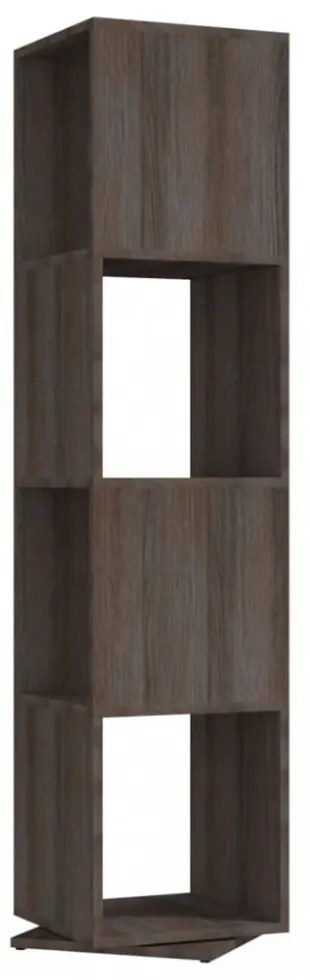szürke-sonoma színű forgószekrény 34,5x34,5x75,5 cm