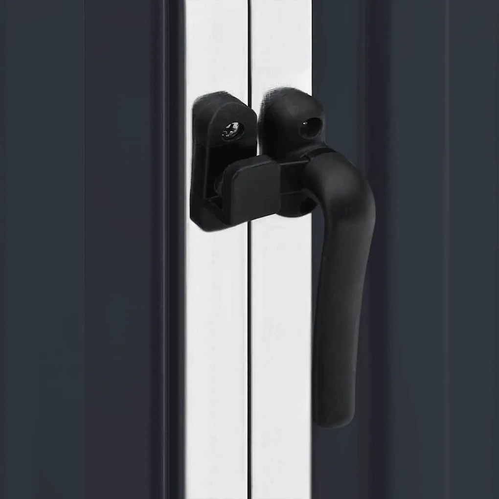 antracitszürke horganyzott acél kerti fészer 195 x 198 x 159 cm