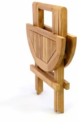 DIVERO Összecsukható gyermekasztal teakfából