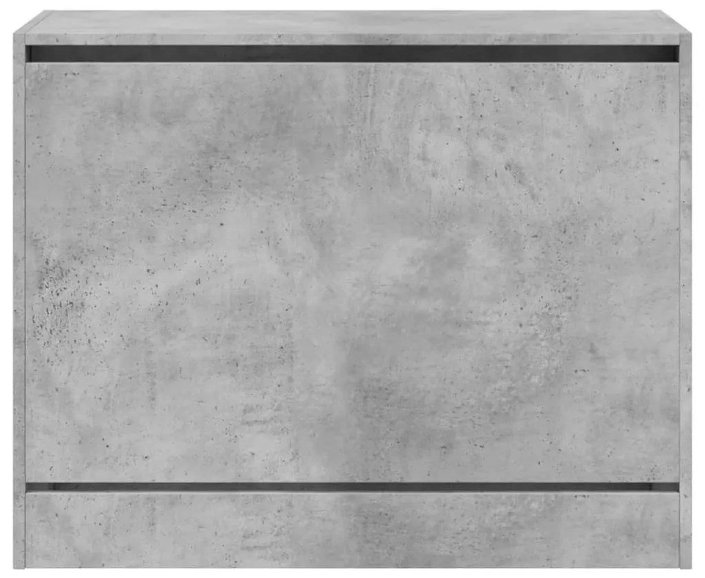 betonszürke szerelt fa cipőszekrény 80 x 34 x 63 cm