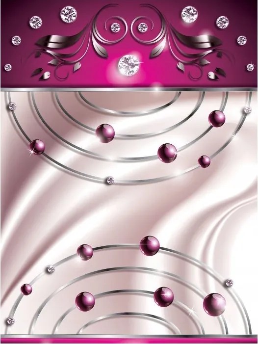 Fotótapéta Lila csillogó ezüst vonalak és gyémántok vinil 184x254 +ragasztó