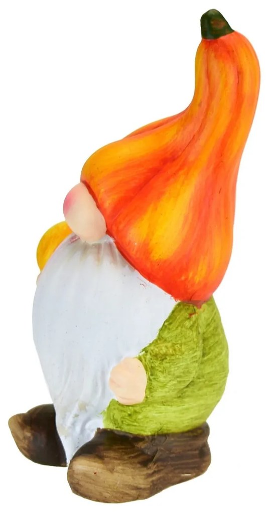 Kerámia manó tökkel, 7,5 x 17 x 7,5 cm
