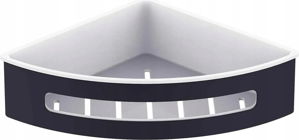 Stella sarokkosár, műanyag betét fehér 16.068-B matt fekete