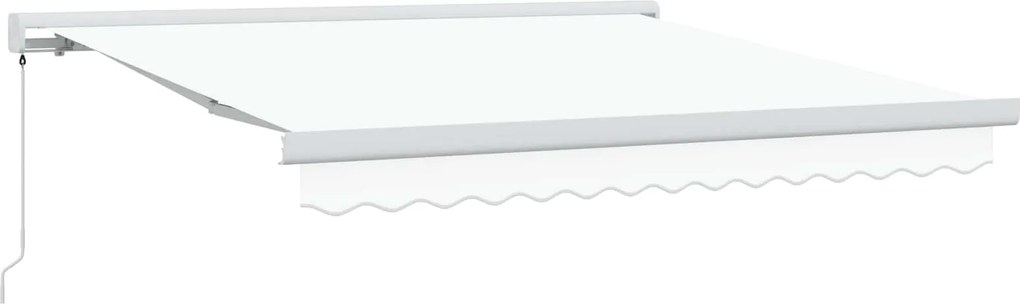 vidaXL Behúzható napellenző Fehér 300 x 250 cm Szövet és Fém