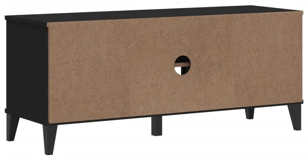 VIKEN fekete szerelt fa cipőtároló pad 106 x 35 x 45 cm