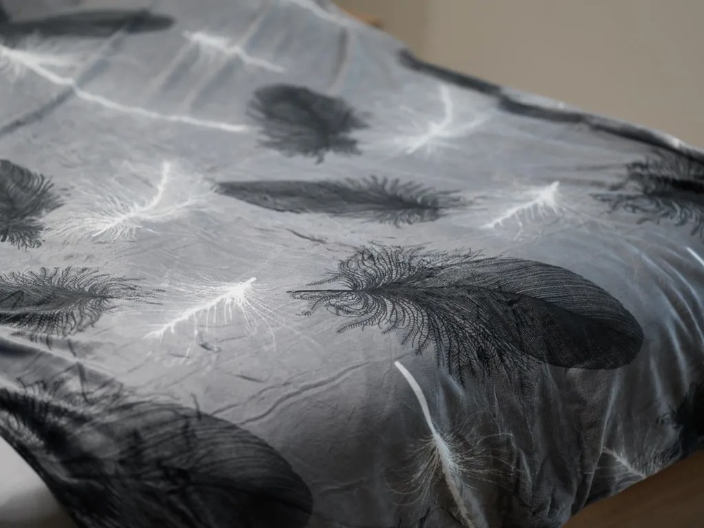 Mikroplüss ágyneműhuzat VELSOFT szürke Ágyneműhuzat mérete: 70 x 90 cm | 140 x 200 cm