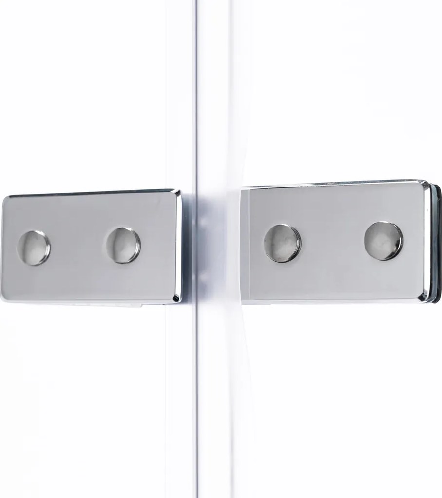 Stuxi Verona Duo 70x90 aszimmetrikus két csuklóajtós zuhanykabin 6 mm vízlepergető üveggel, króm
