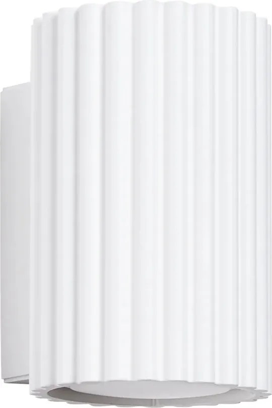 Fali lámpa modern fehér bordázott 10 cm felül vagy alul 1 pont Sollux