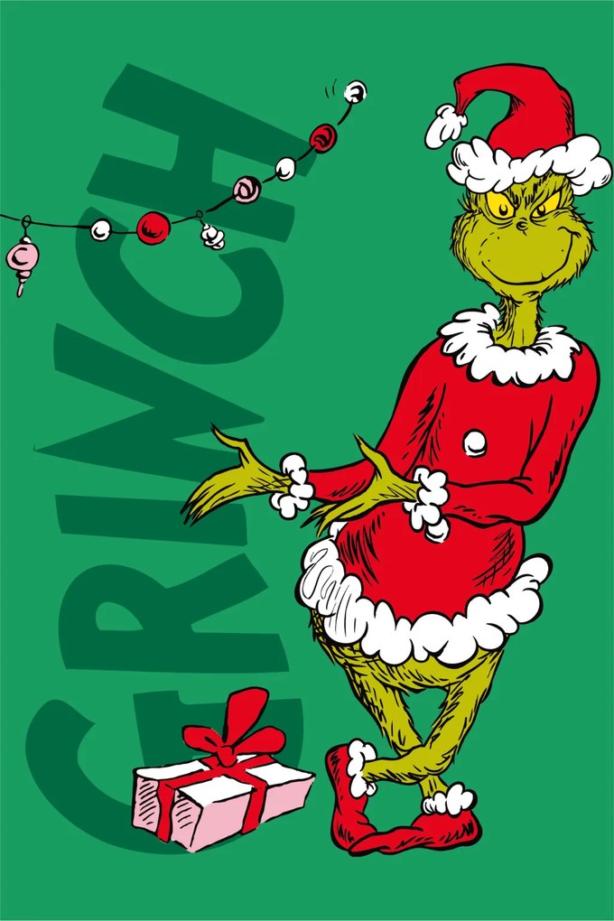 A Grincs Merry Presents mikroflanel takaró 100x150cm