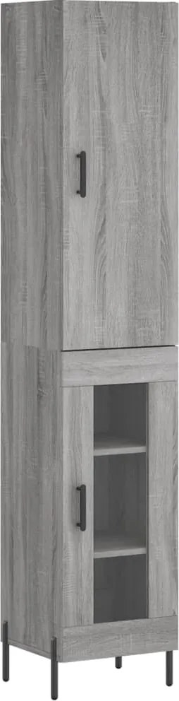 vidaXL szürke sonoma szerelt fa magasszekrény 34,5 x 34 x 180 cm