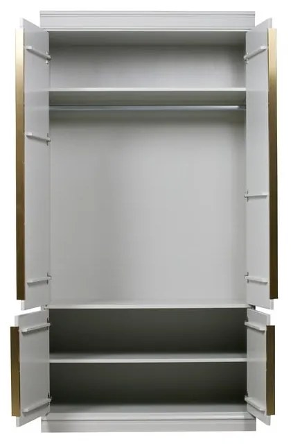 Világosszürke borovi fenyő ruhásszekrény 110x215x62 cm Organize – WOOOD