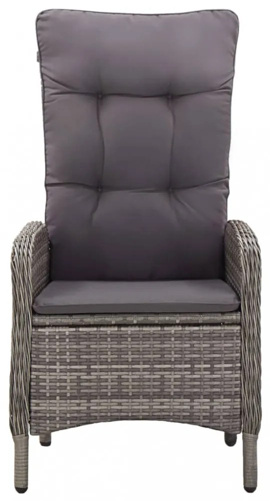 11 részes szürke polyrattan kerti étkezőgarnitúra