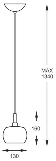 Zuma Line P0076-01A-F4FZ - Kristálycsillár zsinóron CRYSTAL 1xG9/42W/230V