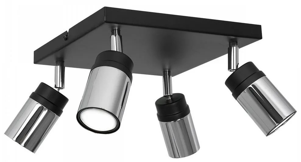 Spotlámpa NEST 4xGU10/8W/230V fekete/króm