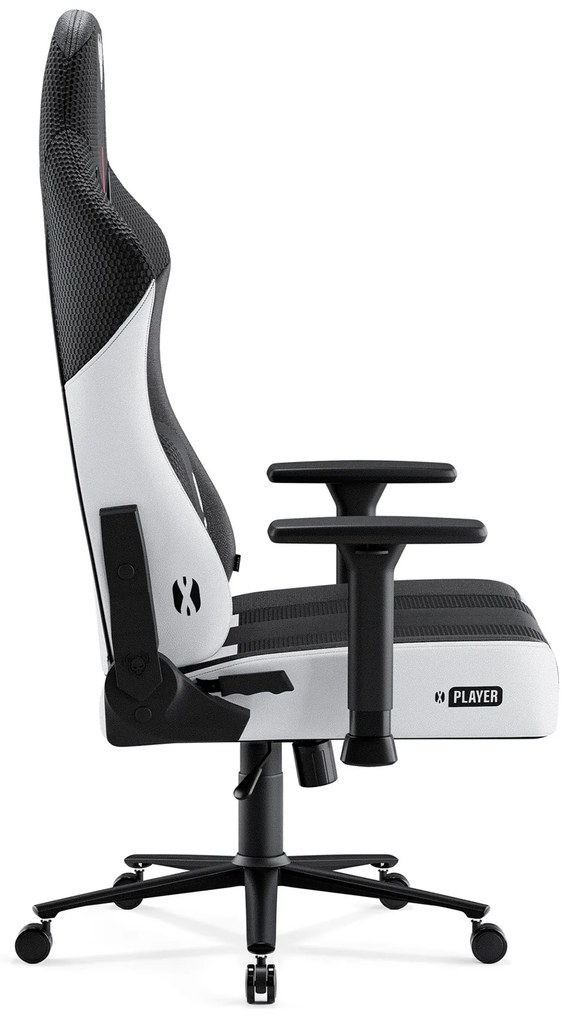 Diablo X-Player 2.0 szövet gamer szék Átlagos méret: fehér-fekete Diablochairs