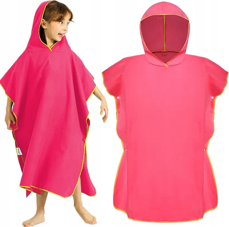 Gyerek törölköző poncsó kapucnis mikroszálas gyorsan száradó strand medence