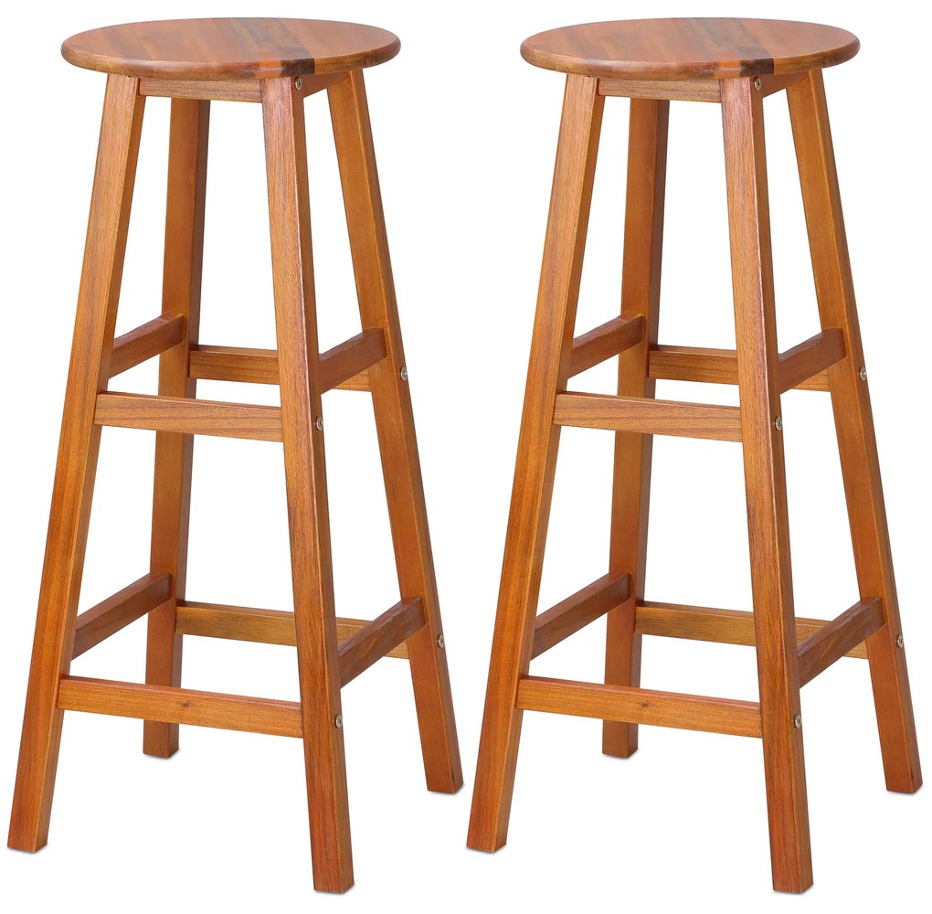 OSLO bárszék, 2 db, 34x76cm, természetes barna Casaria