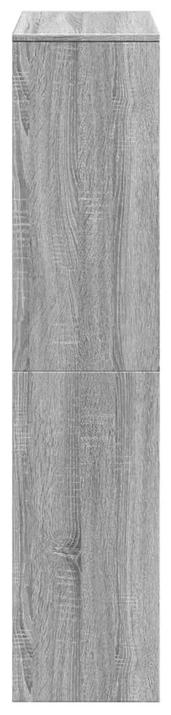 4 szintes szürke sonoma elválasztó könyvespolc 131,5x29x131,5cm