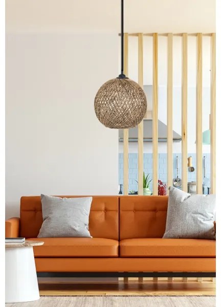 Csillár zsinóron JUTE 1xE27/60W/230V barna