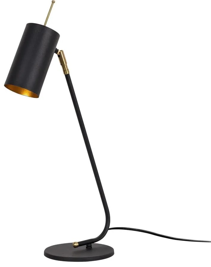 Fekete-aranyszínű asztali lámpa fém búrával (magasság 55 cm) Sivani – Opviq lights