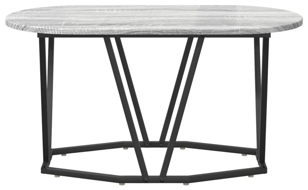 Szürke Sonoma dohányzóasztal - 80x40x40.5 cm, Mérnöki fa és fém