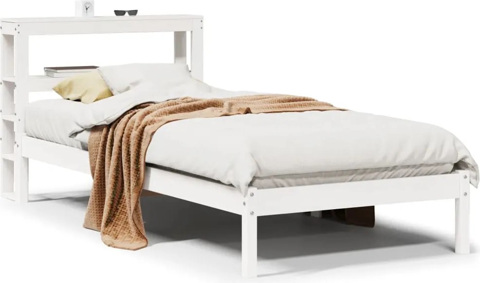 vidaXL fehér tömör fenyőfa ágykeret matrac nélkül 90 x 190 cm