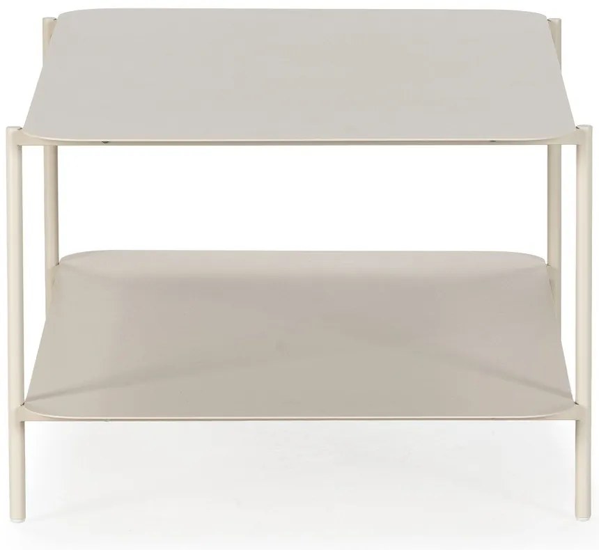 Krémszínű fém dohányzóasztal 58x90 cm Beatrix – MOME