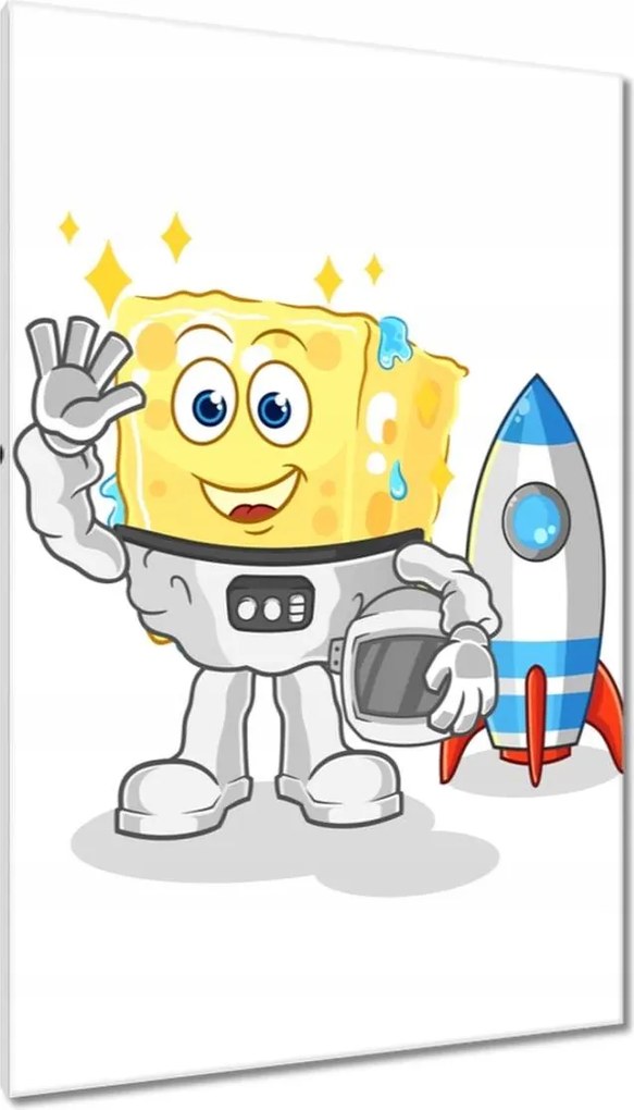 Vászonkép 80x120 Szivacsból készült szögletes emberke