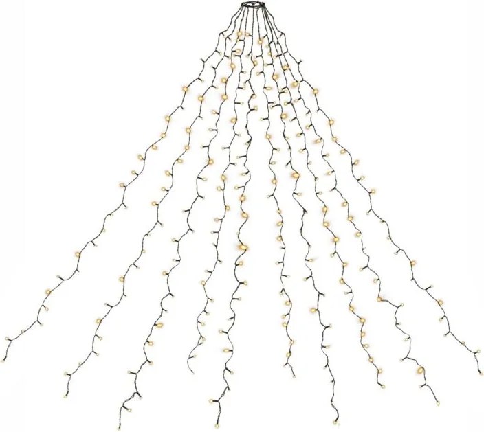 Kúp alakú fénylánc 280 LED meleg fehér