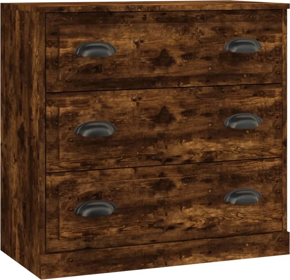 vidaXL sonoma tölgy színű szerelt fa tálalószekrény 70x35,5x67,5 cm