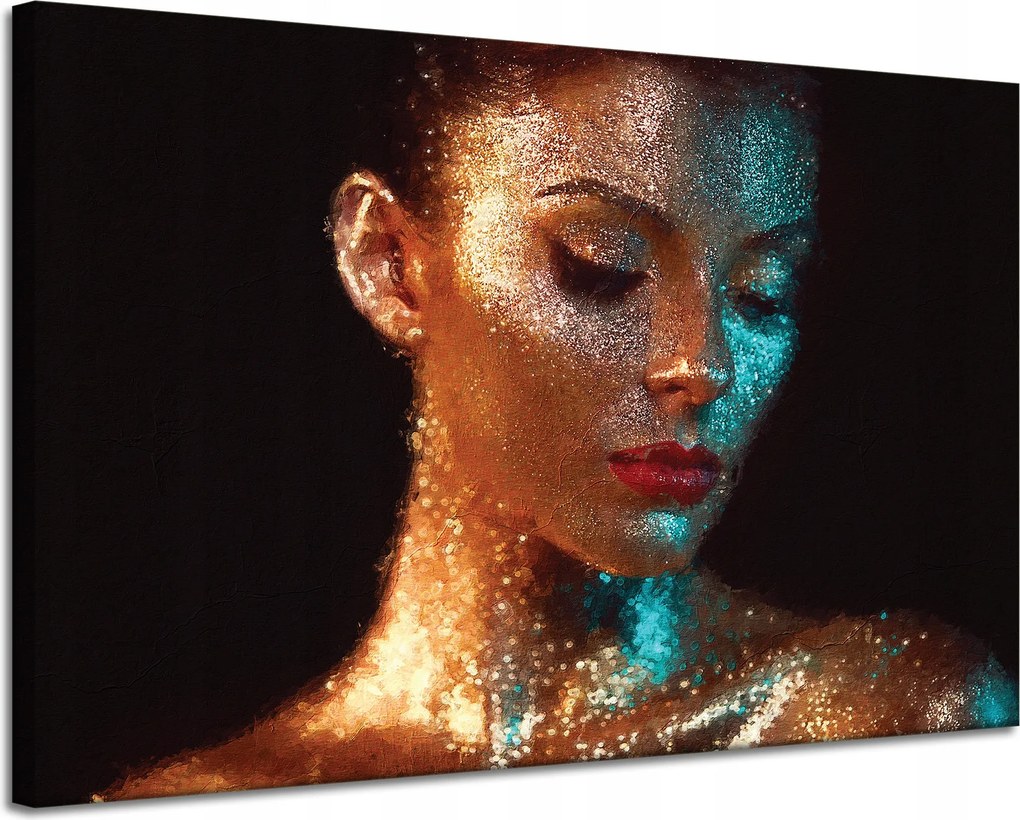 Vászonkép Elmélkedő Nő Vízcseppek 120x80 cm Ideális ajándék