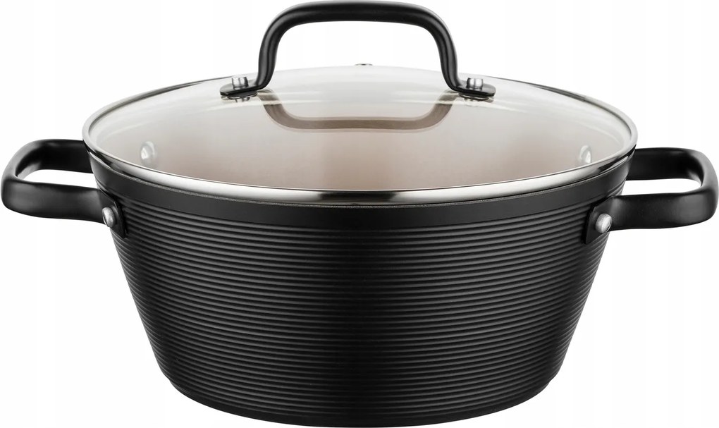 Alumínium fazék Carina Black by Mateusz Gessler 24 cm 3,3L Gáz/indukció