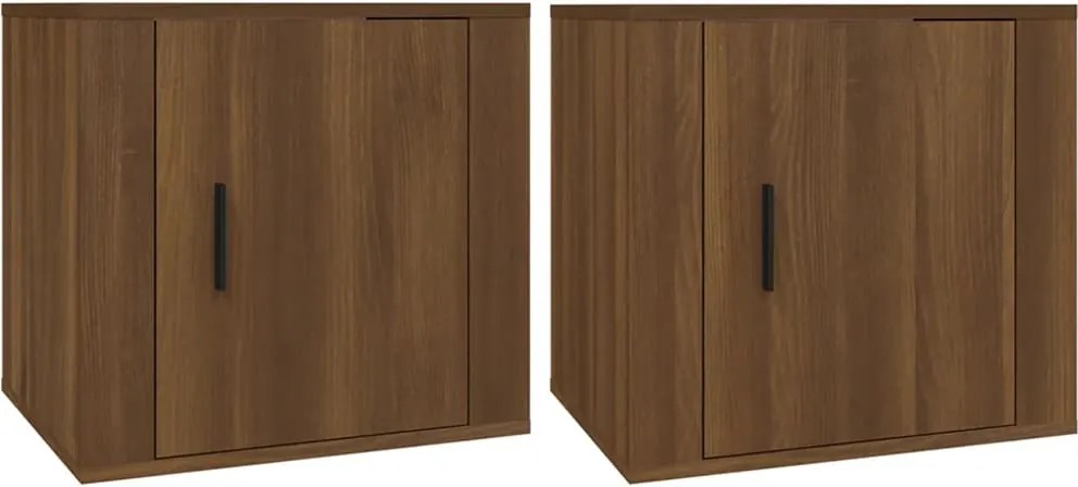 vidaXL 2 db barna tölgy éjjeliszekrény 50 x 39 x 47 cm
