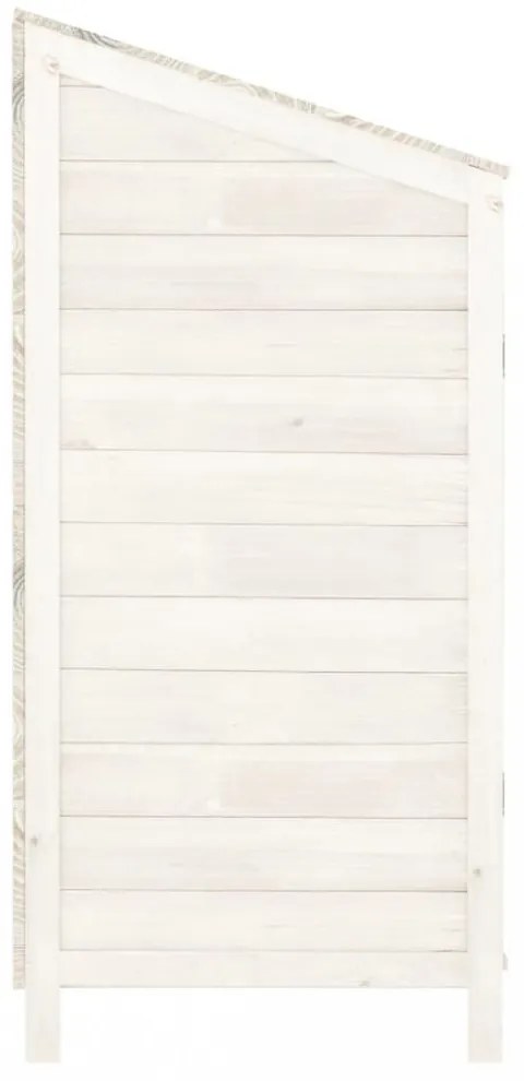 fehér tömör fenyőfa kerti fészer 102 x 52 x 112 cm