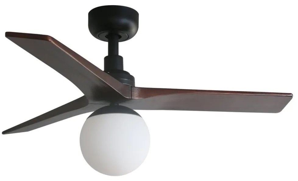 FARO 34278-11L - Mennyezeti ventilátor KLIM S 1xE27/15W/230V dió/fekete + távirányító