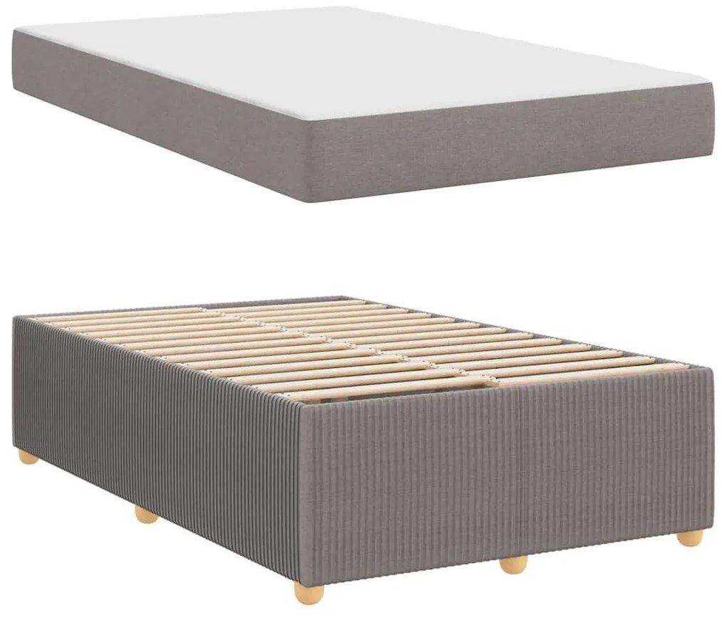 Ágykeret matraccal matracmal Tópszínű 120 x 190 cm szövet