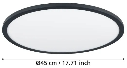 Eglo 900761-LED Dimmelhető mennyezeti lámpa SARSINA-Z 33,5W/230V átm. 45 cm fekete