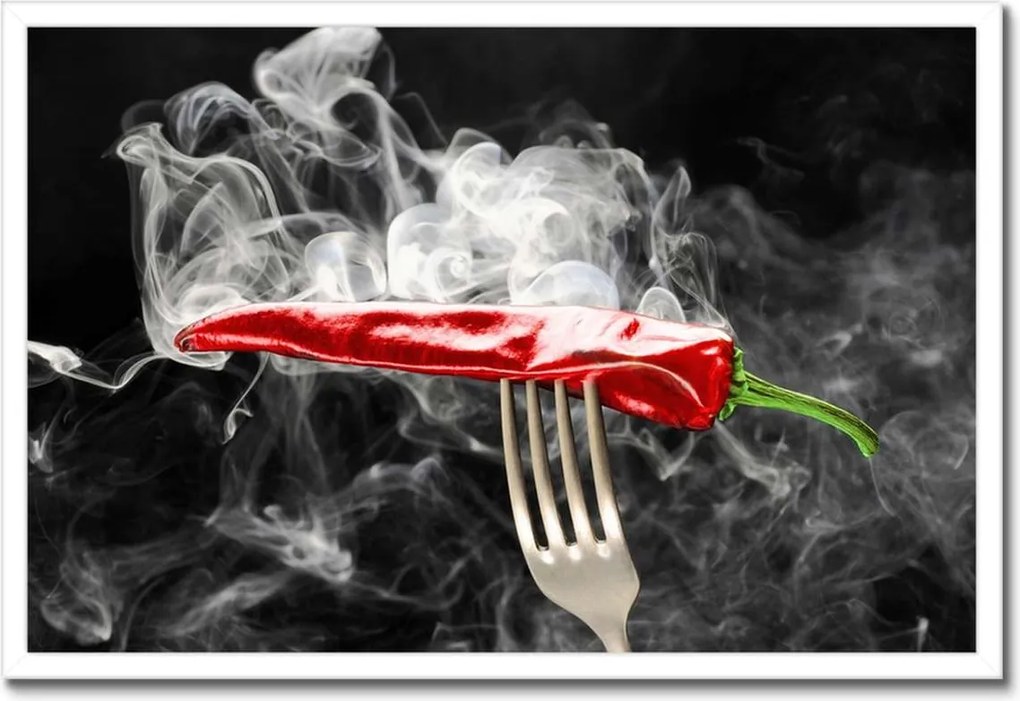 Poszter keretben 60x40 Piros paprika Füst
