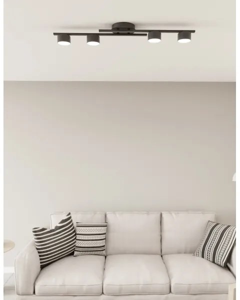 Mennyezeti lámpa FRAGMENT 4xGX53/12W/230V fekete