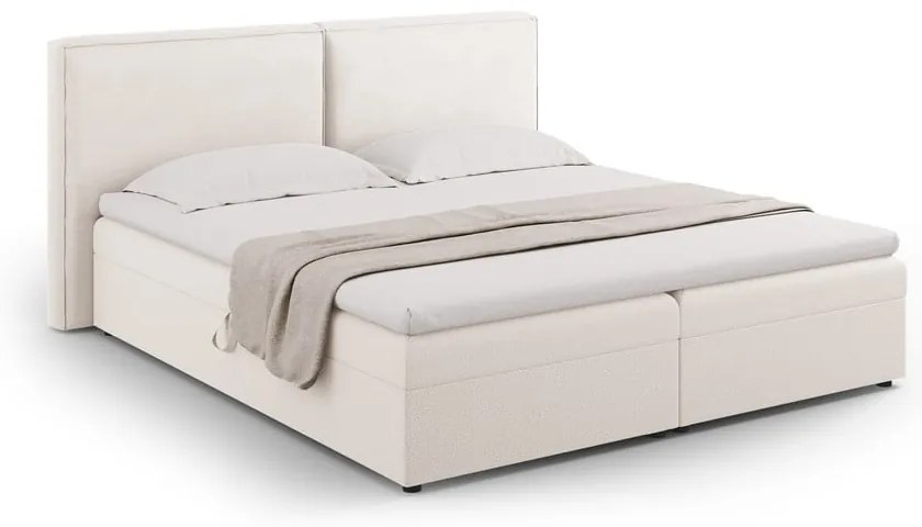 Krémszínű ágyneműtartós boxspring ágy 180x200 cm Arendal – Cosmopolitan Design