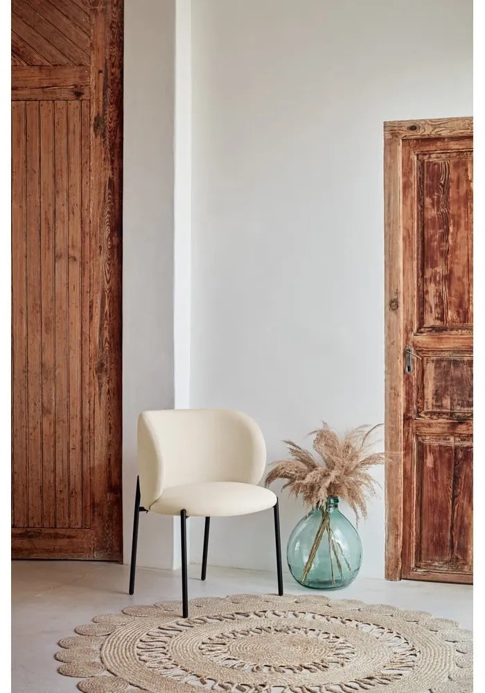 Fehér kárpitozott étkezőfotel szett 2 db-os Mogi – Teulat