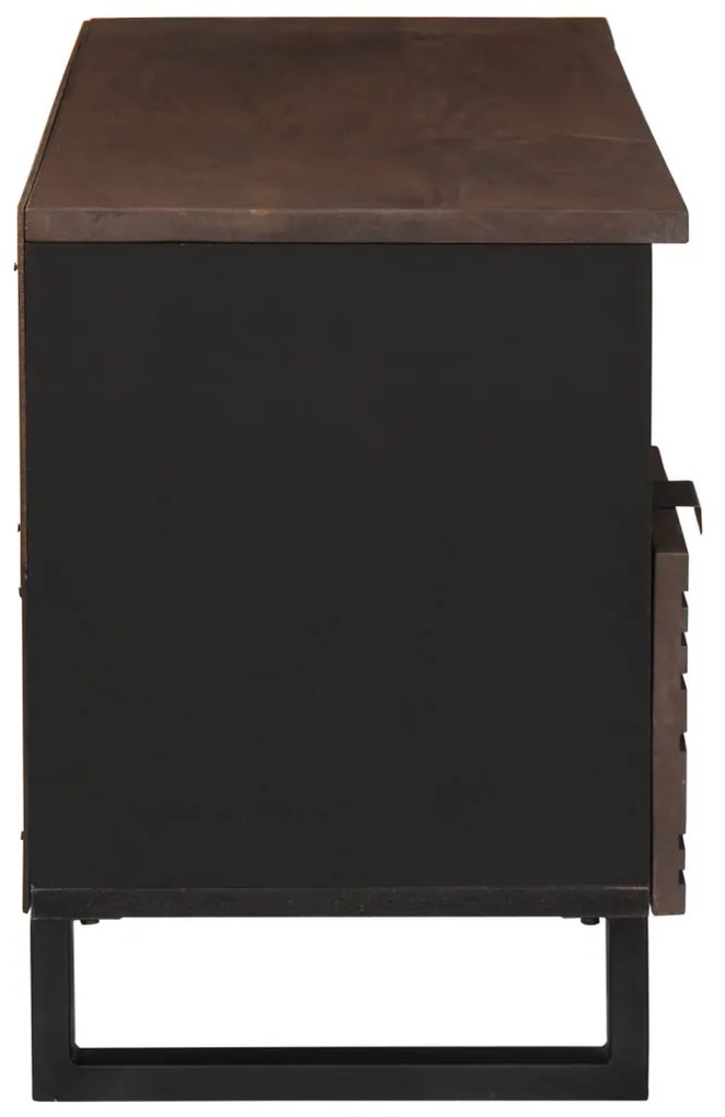 TV Szekrény 100x33.5x46 cm Szilárd és Összeszerelt Fából