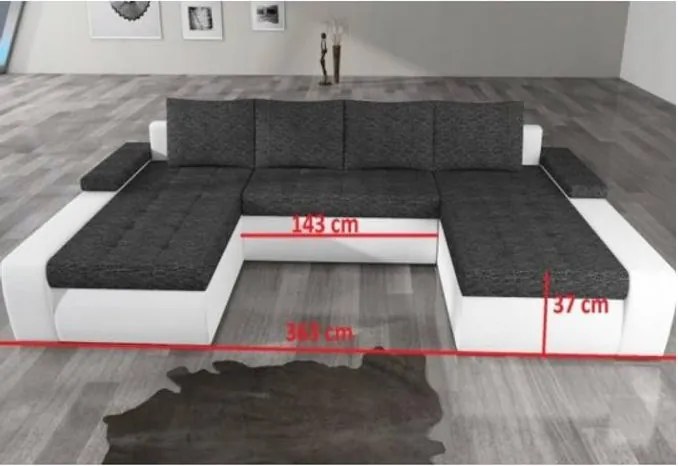 SAN MARINO ágyazható U alakú ülőgarnitúra