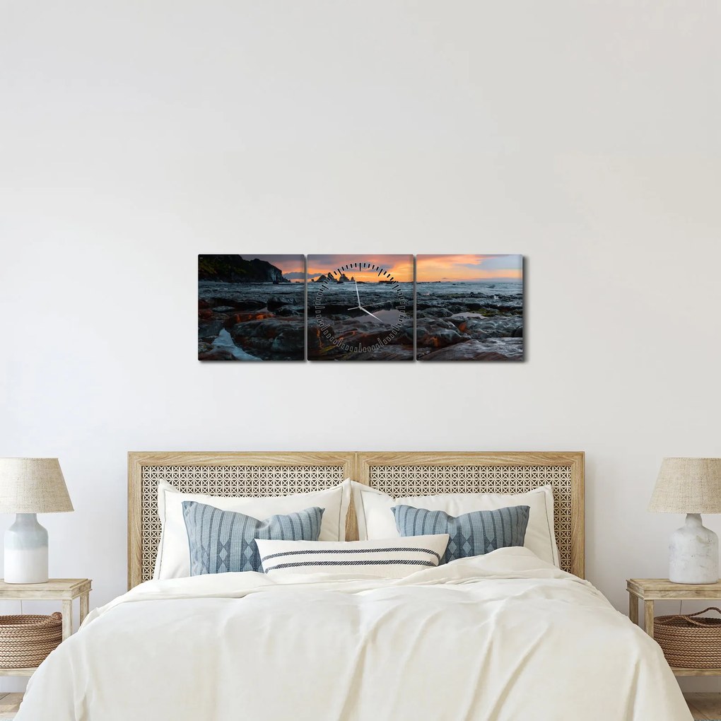 Kép - táj Új Zélandon (órával) (90x30 cm)